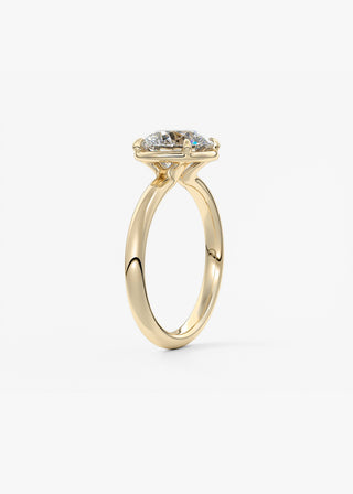 Oval Solitaire With Raised Basket Gallery Lab Grown Diamond Engagement Ring