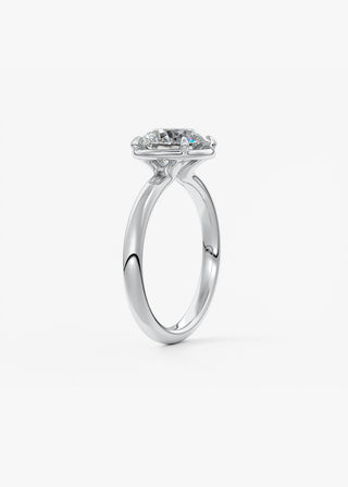 Oval Solitaire With Raised Basket Gallery Lab Grown Diamond Engagement Ring