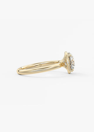 Oval Solitaire With Raised Basket Gallery Lab Grown Diamond Engagement Ring