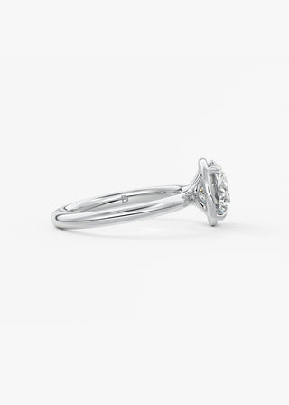 Oval Solitaire With Raised Basket Gallery Lab Grown Diamond Engagement Ring