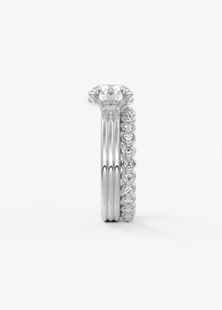 Oval Solitaire With Raised Basket Gallery Lab Grown Diamond Engagement Ring
