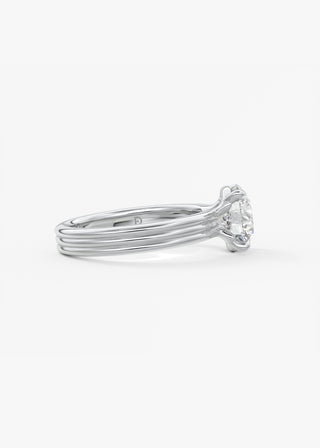 Oval Solitaire With Raised Basket Gallery Lab Grown Diamond Engagement Ring