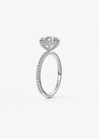 Oval Solitaire With Raised Basket Gallery Lab Grown Diamond Engagement Ring
