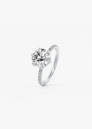 Oval Solitaire With Raised Basket Gallery Lab Grown Diamond Engagement Ring