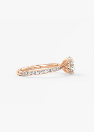 Oval Solitaire With Raised Basket Gallery Lab Grown Diamond Engagement Ring