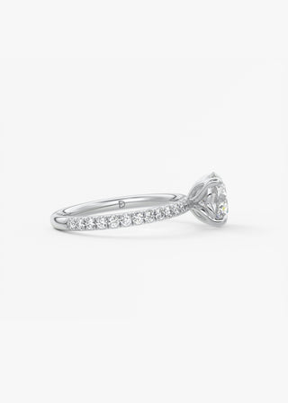 Oval Solitaire With Raised Basket Gallery Lab Grown Diamond Engagement Ring