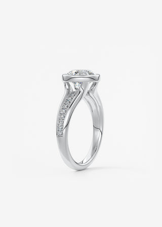 Oval Solitaire With Raised Basket Gallery Lab Grown Diamond Engagement Ring