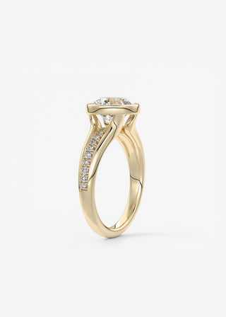 Oval Solitaire With Raised Basket Gallery Lab Grown Diamond Engagement Ring