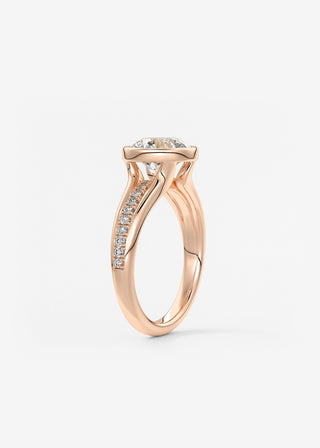 Oval Solitaire With Raised Basket Gallery Lab Grown Diamond Engagement Ring