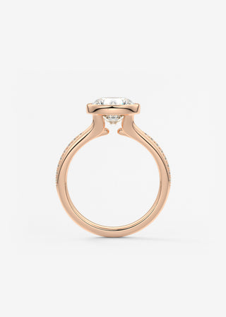 Oval Solitaire With Raised Basket Gallery Lab Grown Diamond Engagement Ring