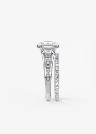 Oval Solitaire With Raised Basket Gallery Lab Grown Diamond Engagement Ring