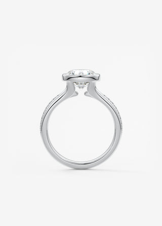 Oval Solitaire With Raised Basket Gallery Lab Grown Diamond Engagement Ring