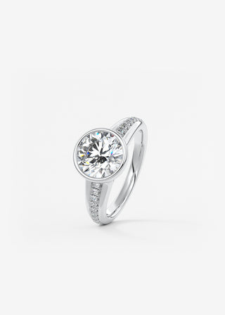 Oval Solitaire With Raised Basket Gallery Lab Grown Diamond Engagement Ring