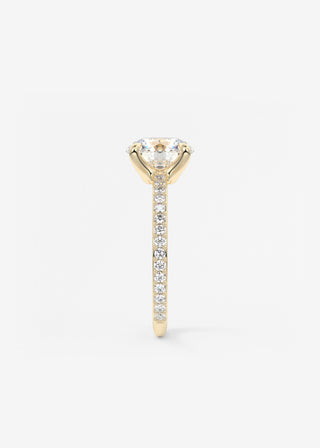 Oval Solitaire With Raised Basket Gallery Lab Grown Diamond Engagement Ring