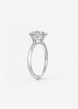 Oval Solitaire With Raised Basket Gallery Lab Grown Diamond Engagement Ring