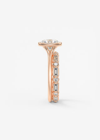 Oval Solitaire With Raised Basket Gallery Lab Grown Diamond Engagement Ring