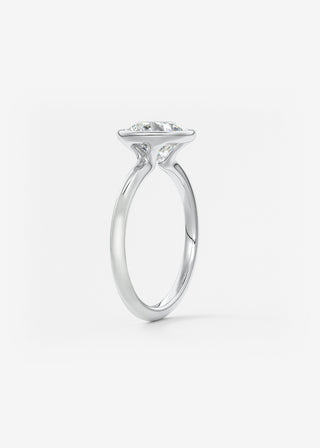 Oval Solitaire With Raised Basket Gallery Lab Grown Diamond Engagement Ring