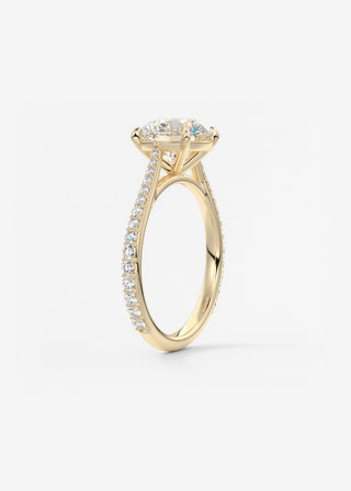Oval Solitaire With Raised Basket Gallery Lab Grown Diamond Engagement Ring