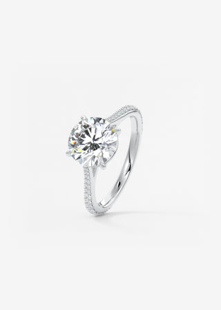 Oval Solitaire With Raised Basket Gallery Lab Grown Diamond Engagement Ring