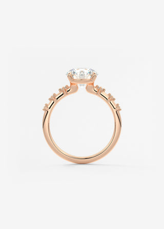 Oval Solitaire With Raised Basket Gallery Lab Grown Diamond Engagement Ring