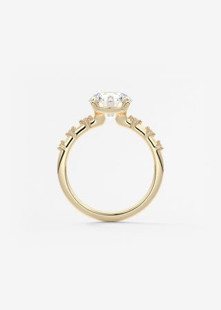 Oval Solitaire With Raised Basket Gallery Lab Grown Diamond Engagement Ring