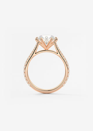 Oval Solitaire With Raised Basket Gallery Lab Grown Diamond Engagement Ring