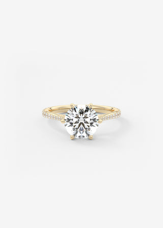Oval Solitaire With Raised Basket Gallery Lab Grown Diamond Engagement Ring