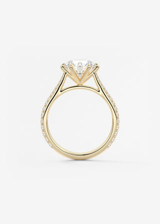 Oval Solitaire With Raised Basket Gallery Lab Grown Diamond Engagement Ring