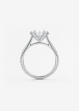 Oval Solitaire With Raised Basket Gallery Lab Grown Diamond Engagement Ring