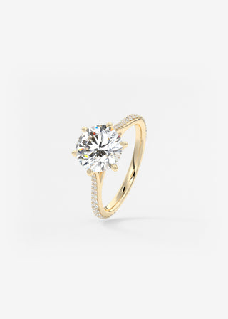 Oval Solitaire With Raised Basket Gallery Lab Grown Diamond Engagement Ring