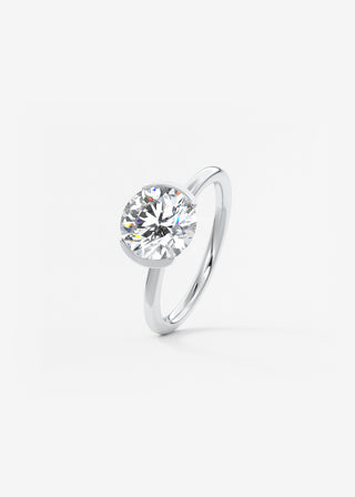 Oval Solitaire With Raised Basket Gallery Lab Grown Diamond Engagement Ring