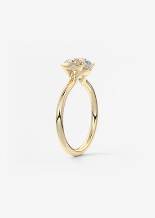 Oval Solitaire With Raised Basket Gallery Lab Grown Diamond Engagement Ring
