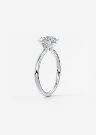 Oval Solitaire With Raised Basket Gallery Lab Grown Diamond Engagement Ring