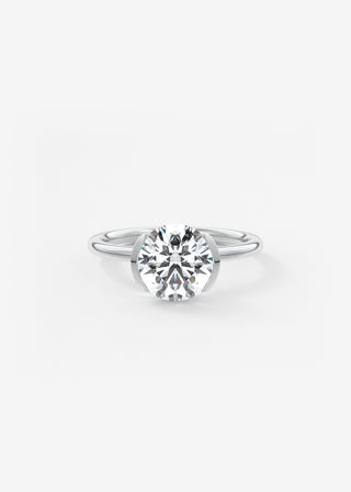 Oval Solitaire With Raised Basket Gallery Lab Grown Diamond Engagement Ring