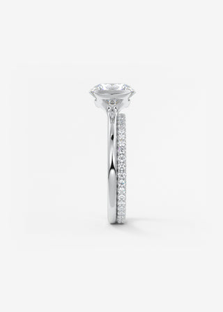 Oval Solitaire With Raised Basket Gallery Lab Grown Diamond Engagement Ring