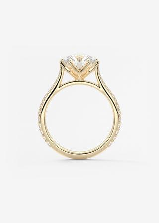 Oval Solitaire With Raised Basket Gallery Lab Grown Diamond Engagement Ring
