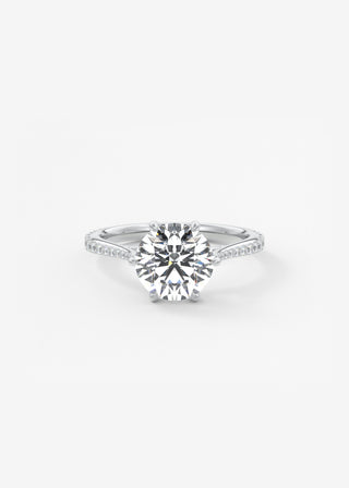 Oval Solitaire With Raised Basket Gallery Lab Grown Diamond Engagement Ring