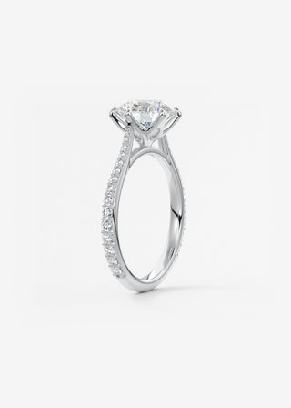 Oval Solitaire With Raised Basket Gallery Lab Grown Diamond Engagement Ring