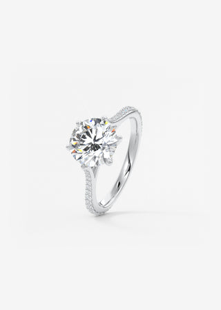 Oval Solitaire With Raised Basket Gallery Lab Grown Diamond Engagement Ring