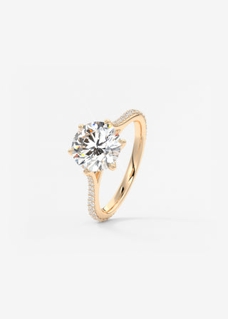 Oval Solitaire With Raised Basket Gallery Lab Grown Diamond Engagement Ring