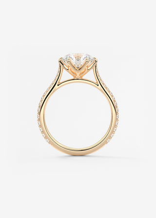 Oval Solitaire With Raised Basket Gallery Lab Grown Diamond Engagement Ring
