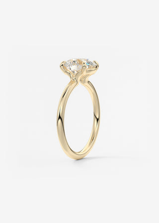 Oval Solitaire With Raised Basket Gallery Lab Grown Diamond Engagement Ring