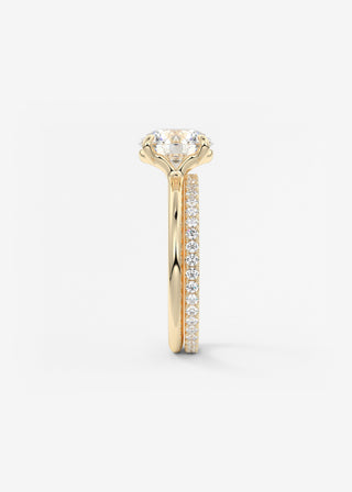 Oval Solitaire With Raised Basket Gallery Lab Grown Diamond Engagement Ring