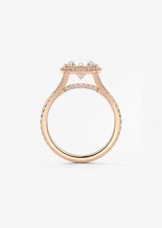 Oval Solitaire With Raised Basket Gallery Lab Grown Diamond Engagement Ring