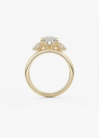 Oval Solitaire With Raised Basket Gallery Lab Grown Diamond Engagement Ring