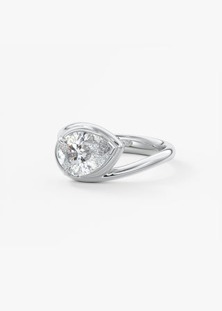 Oval Solitaire With Raised Basket Gallery Lab Grown Diamond Engagement Ring