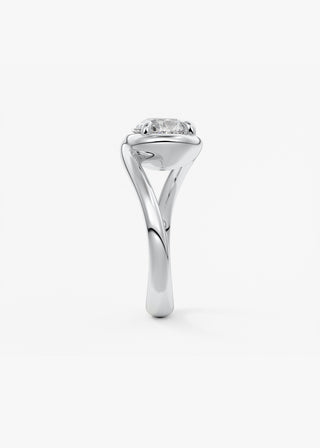 Oval Solitaire With Raised Basket Gallery Lab Grown Diamond Engagement Ring