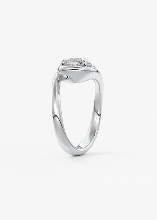 Oval Solitaire With Raised Basket Gallery Lab Grown Diamond Engagement Ring