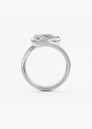 Oval Solitaire With Raised Basket Gallery Lab Grown Diamond Engagement Ring