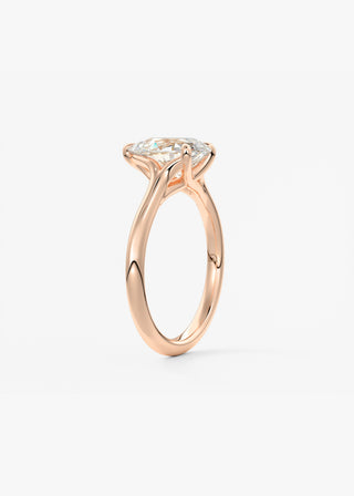 Oval Solitaire With Raised Basket Gallery Lab Grown Diamond Engagement Ring